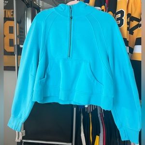 Lululemon Electric Turquoise Scuba Half-Zip M/L